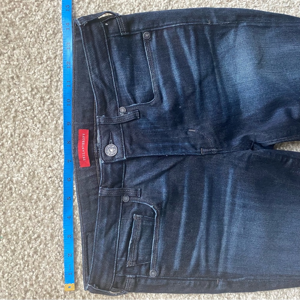n: PHILANTHROPY Dark Wash Distressed Skinny Jeans - Picture 5 of 11